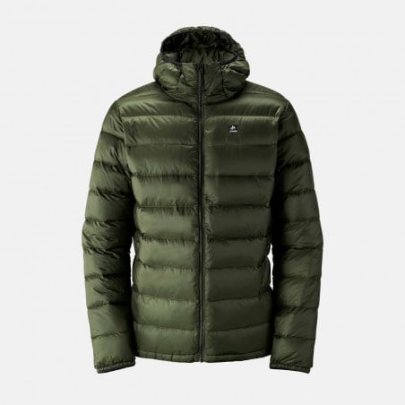 Jones Men's Re-Up Down Recycled Hoodie 2024 in the Night Green colorway.