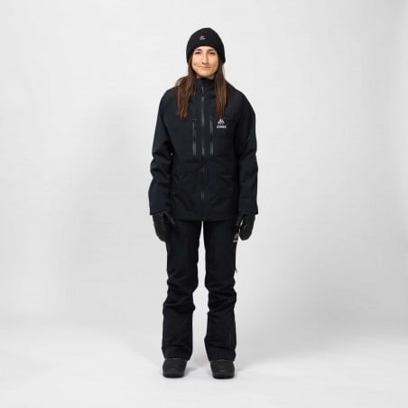 Jones Women's Shralpinist Stretch Recycled Jacket 2024 in the Stealth Black colorway.