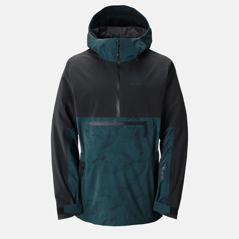 Men's MTN Surf Recycled Anorak 2025 - Pacific Teal Print