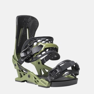 Jones Men's Mercury Snowboard Binding 2025 in the Green colorway - Front view