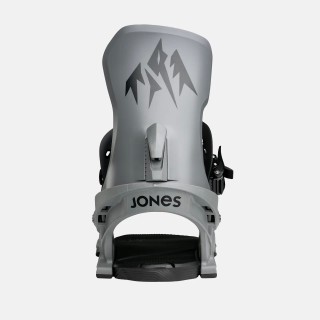 Jones Men's Meteorite Snowboard Binding 2025 in the Gray colorway - Highback view