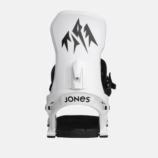 Jones Men's Meteorite Snowboard Binding 2025 in the Snow White colorway - Highback view