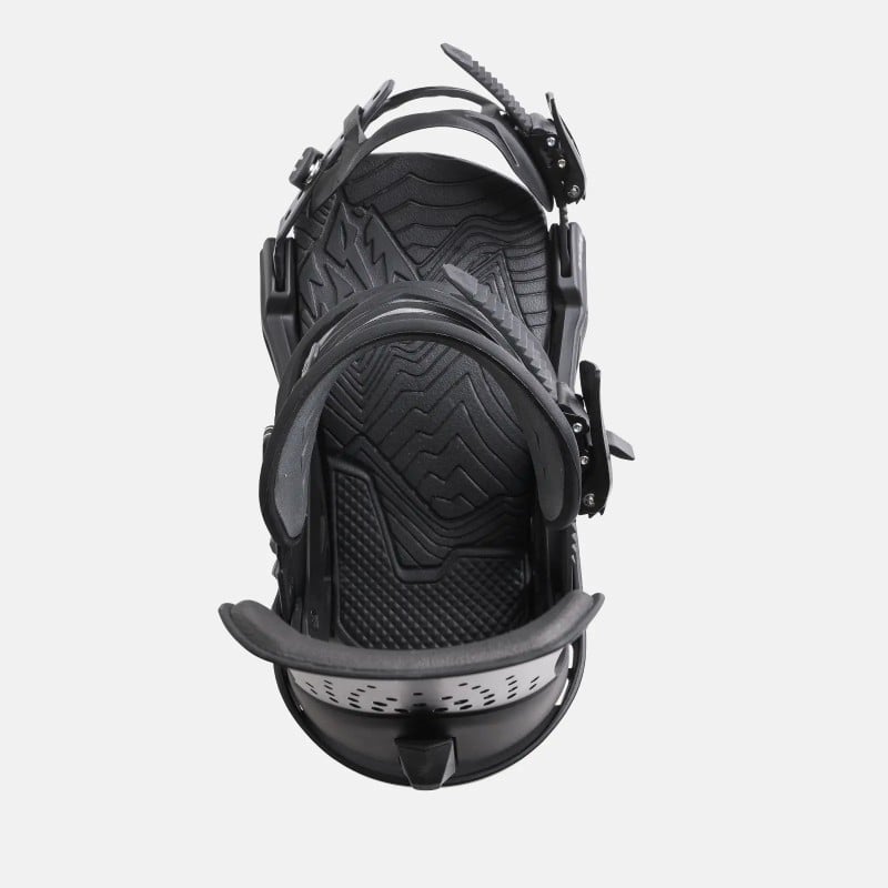 Jones Men's Orion Snowboard Binding 2025 in Eclipse Black colorway - Top view