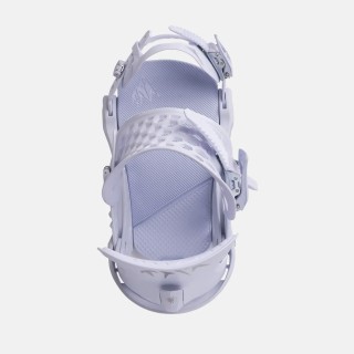 Jones Women's Equinox Snowboard Binding 2025 in Cloud White colorway - Back view