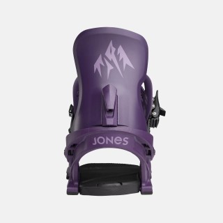 Jones Women's Equinox Snowboard Binding 2025 in Deep Purple colorway - Back view