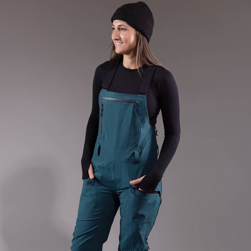 Women's Shralpinist Stretch Recycled Bibs 2025 - Pacific Teal