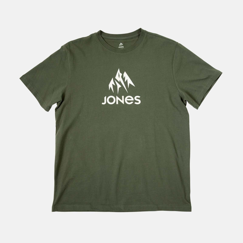 Truckee front side print organic cotton tee - pine green
