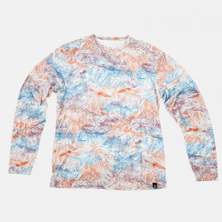 Recycled long sleeve tech tee - Mountain Ombre - Front