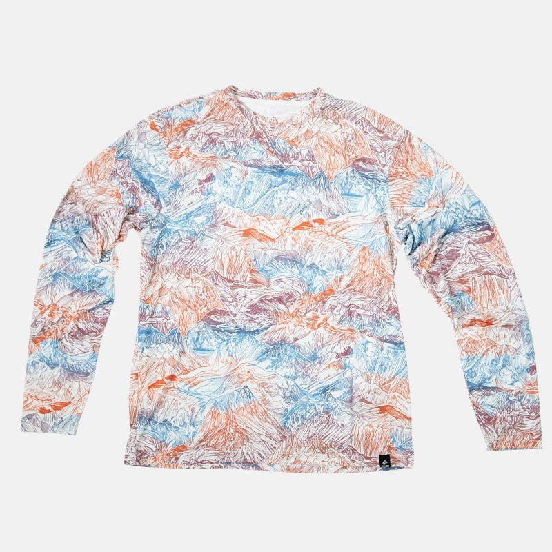 Recycled long sleeve tech tee - MTN Camo - Front