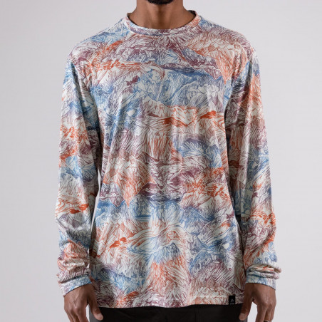Recycled long sleeve tech tee - MTN Camo - Front