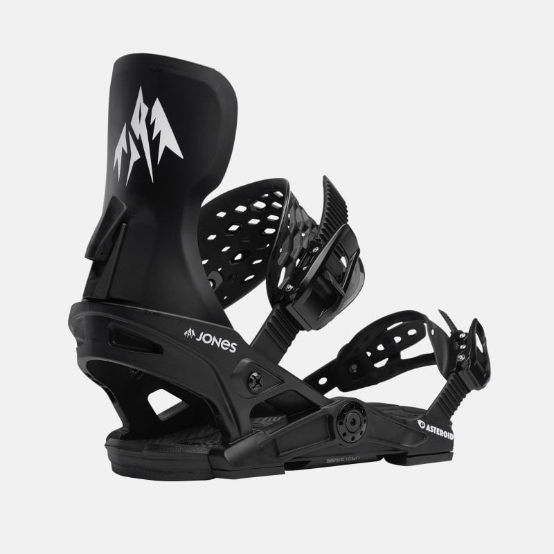 Jones Youth Asteroid Snowboard Binding 2024 in the Eclipse Black colorway - Back view